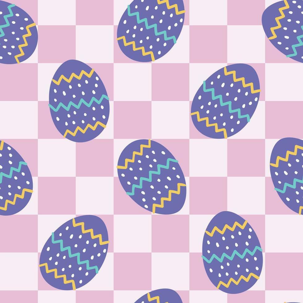 Pasqua uova modello Pasqua uova sfondo primavera uova senza soluzione di continuità modello vettore