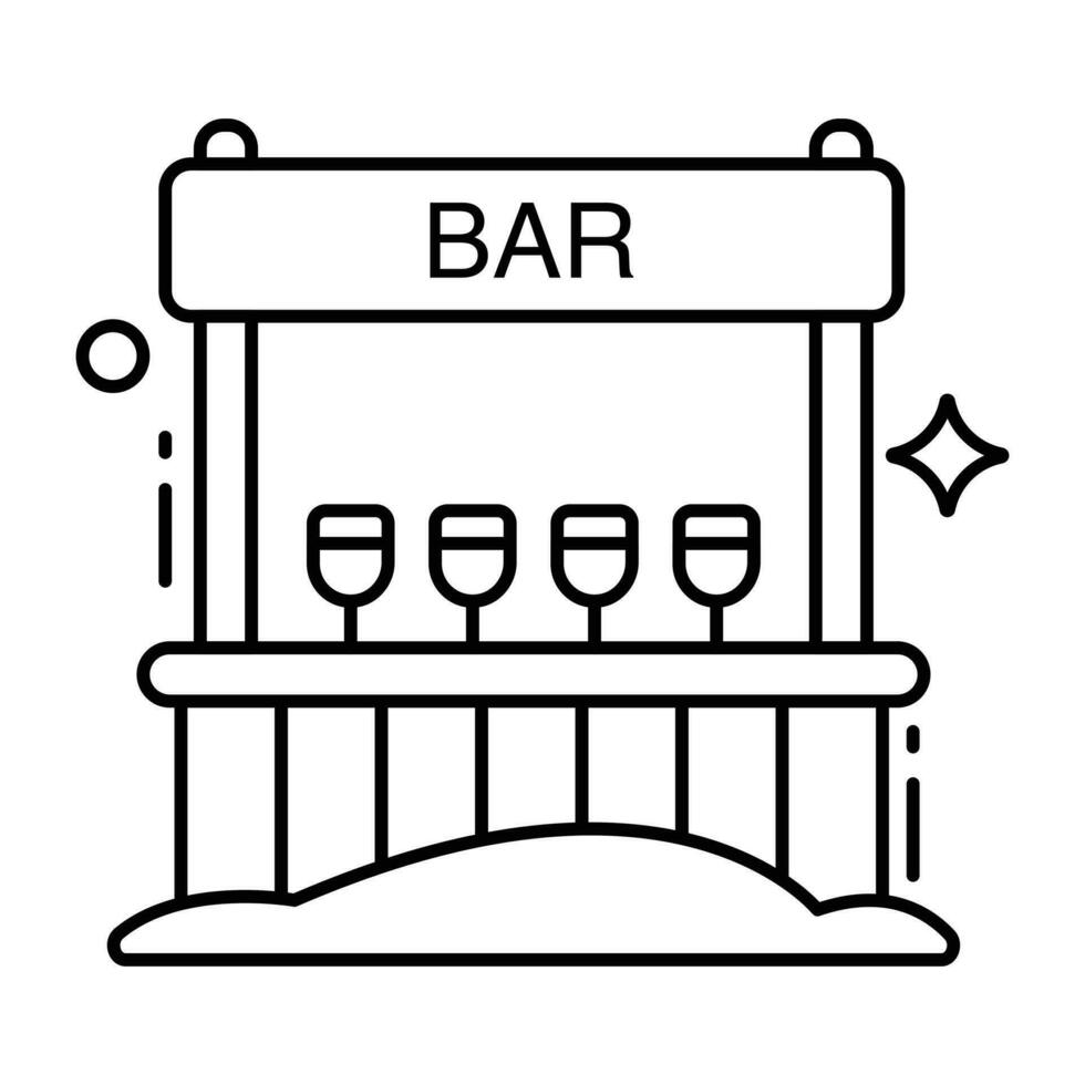 Perfetto design icona di bar vettore