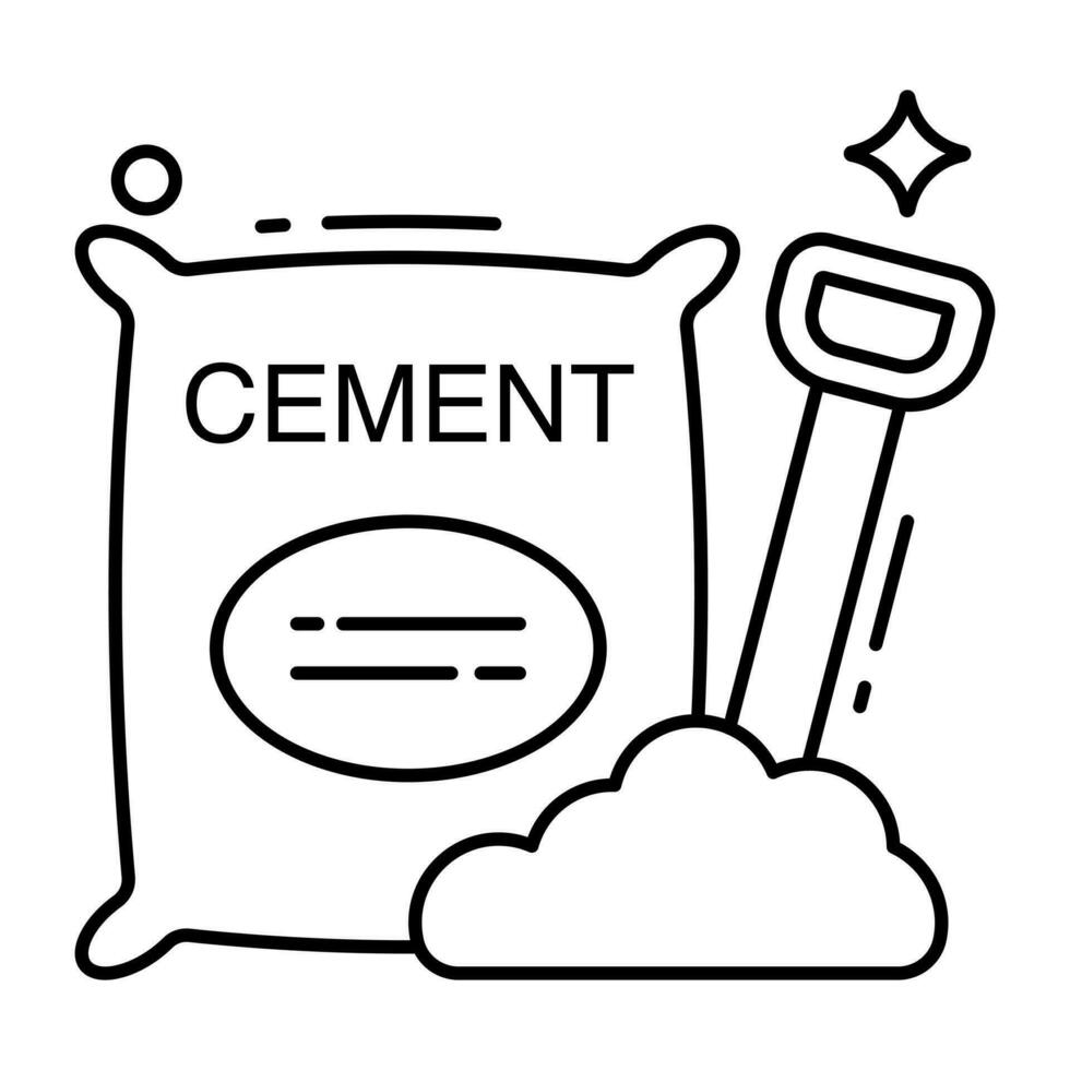Perfetto design icona di cemento sacco vettore