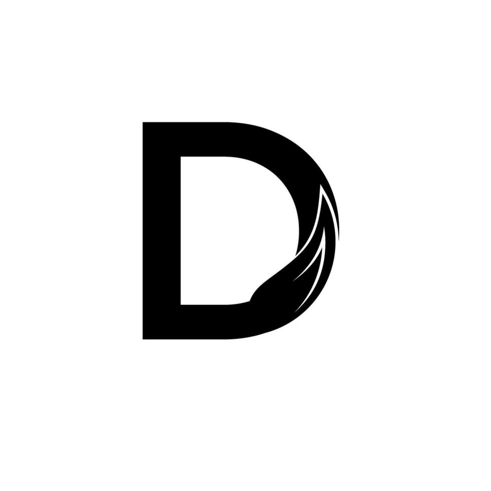 un' nero e bianca logo per un' azienda chiamato d vettore