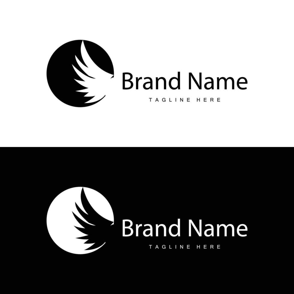 ala logo nero silhouette design semplice minimalista uccello Ali vettore illustrazione modello