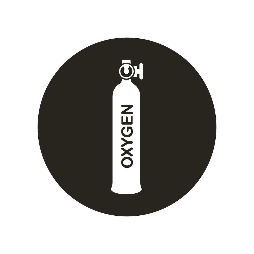ossigeno cilindro icona vettore