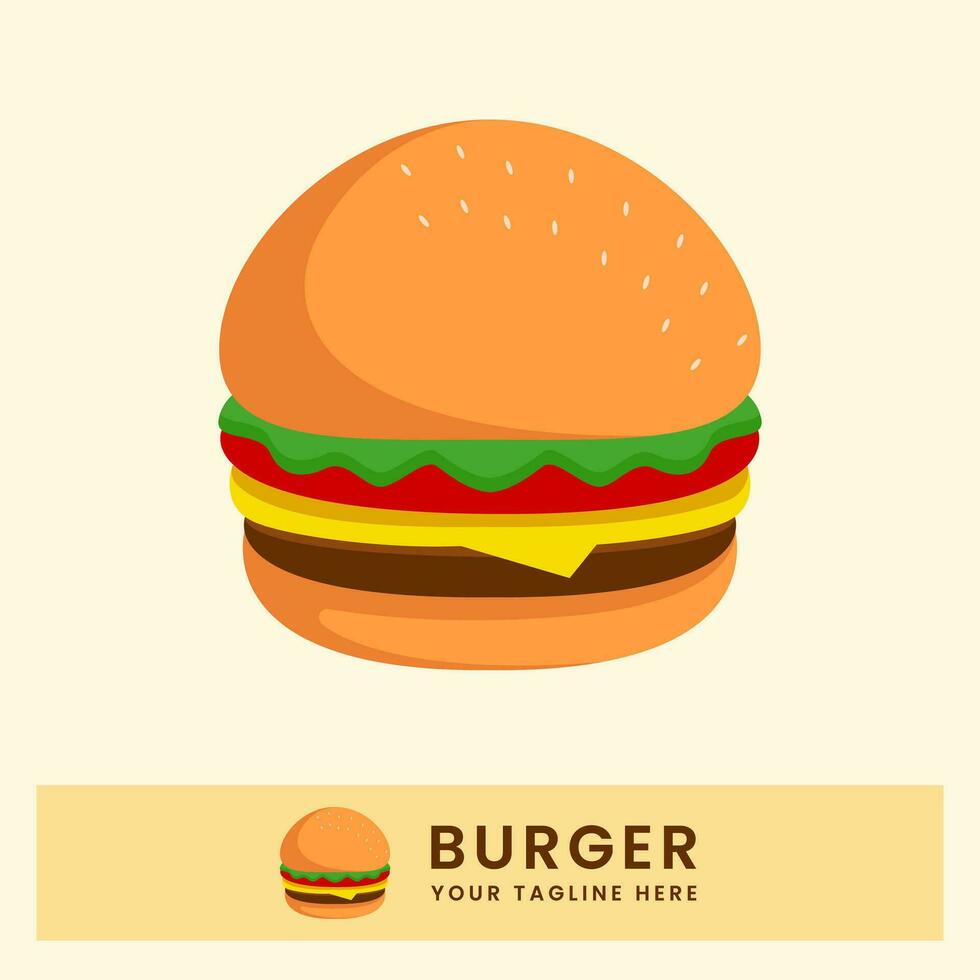 delizioso hamburger per veloce cibo menù vettore