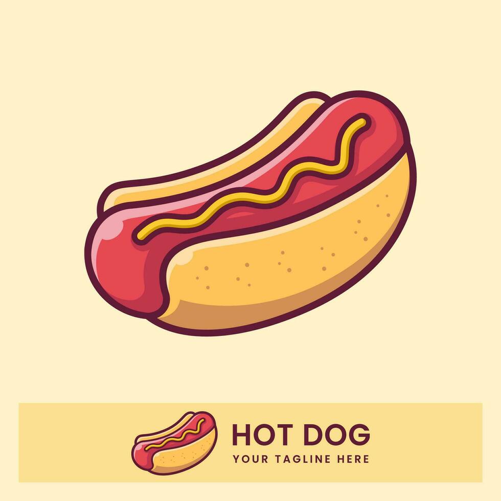 allettante hot dog vettore