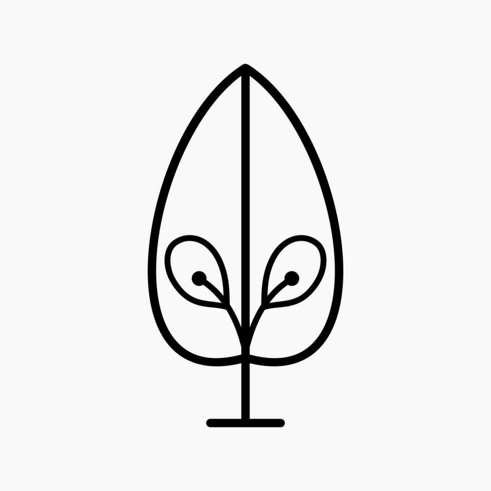 semplice e minimalista albero illustrazione vettore