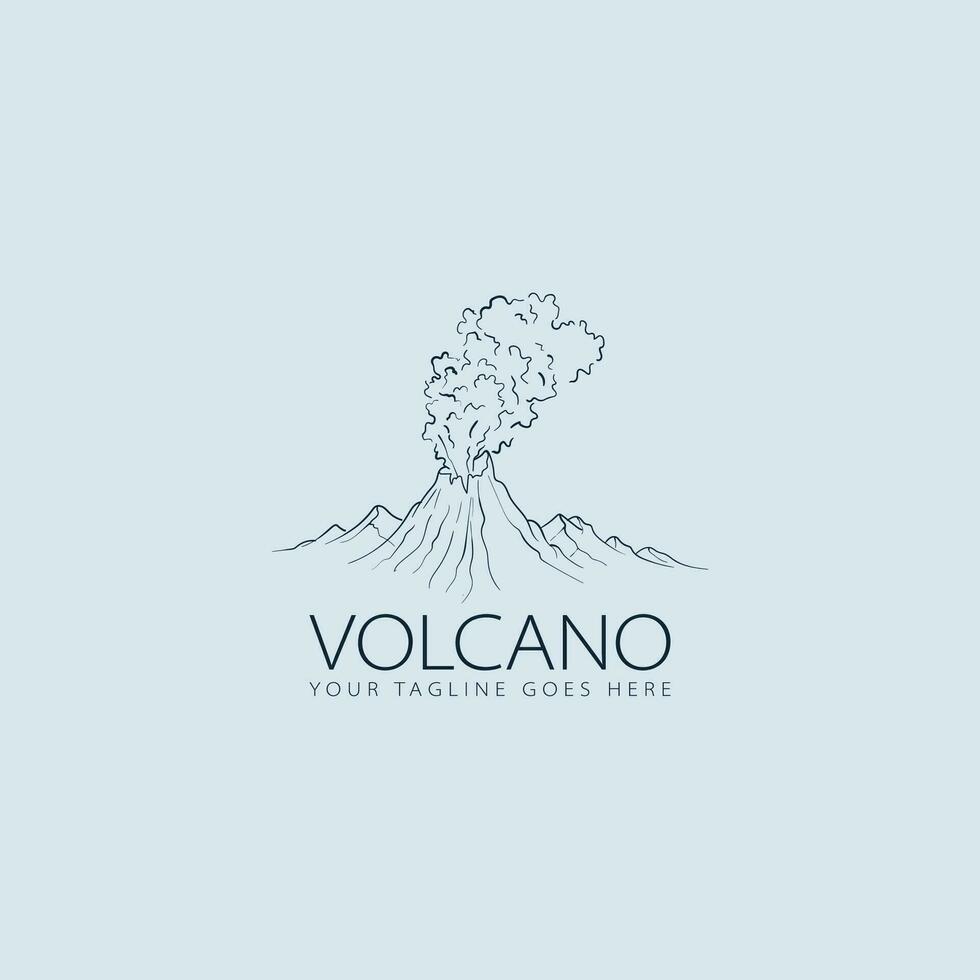 vulcano logo vettore