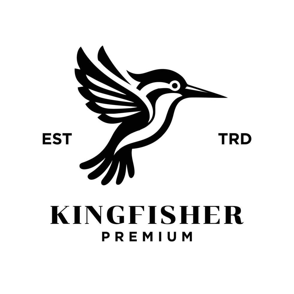 martin pescatore uccello logo icona design illustrazione vettore