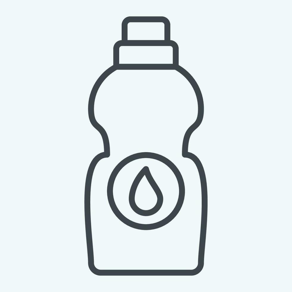 icona candeggina. relazionato per lavanderia simbolo. linea stile. semplice design modificabile. semplice illustrazione vettore