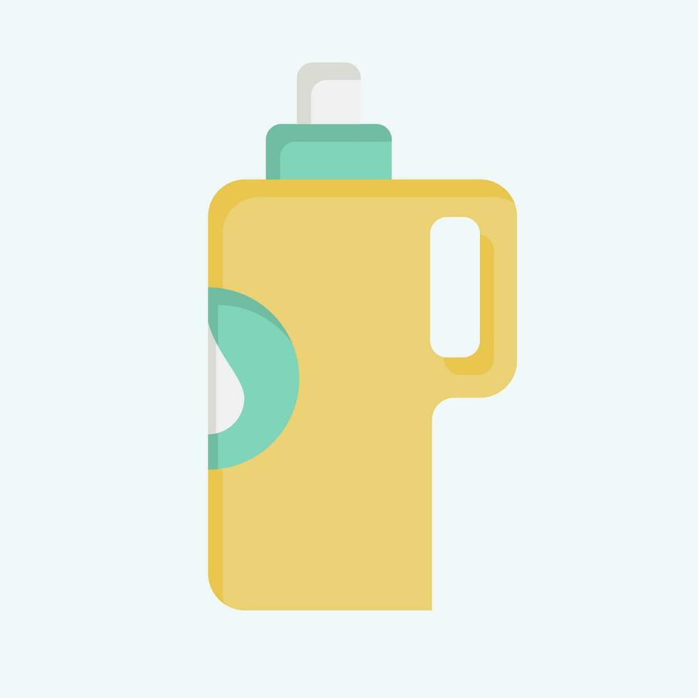 icona detergente. relazionato per lavanderia simbolo. piatto stile. semplice design modificabile. semplice illustrazione vettore