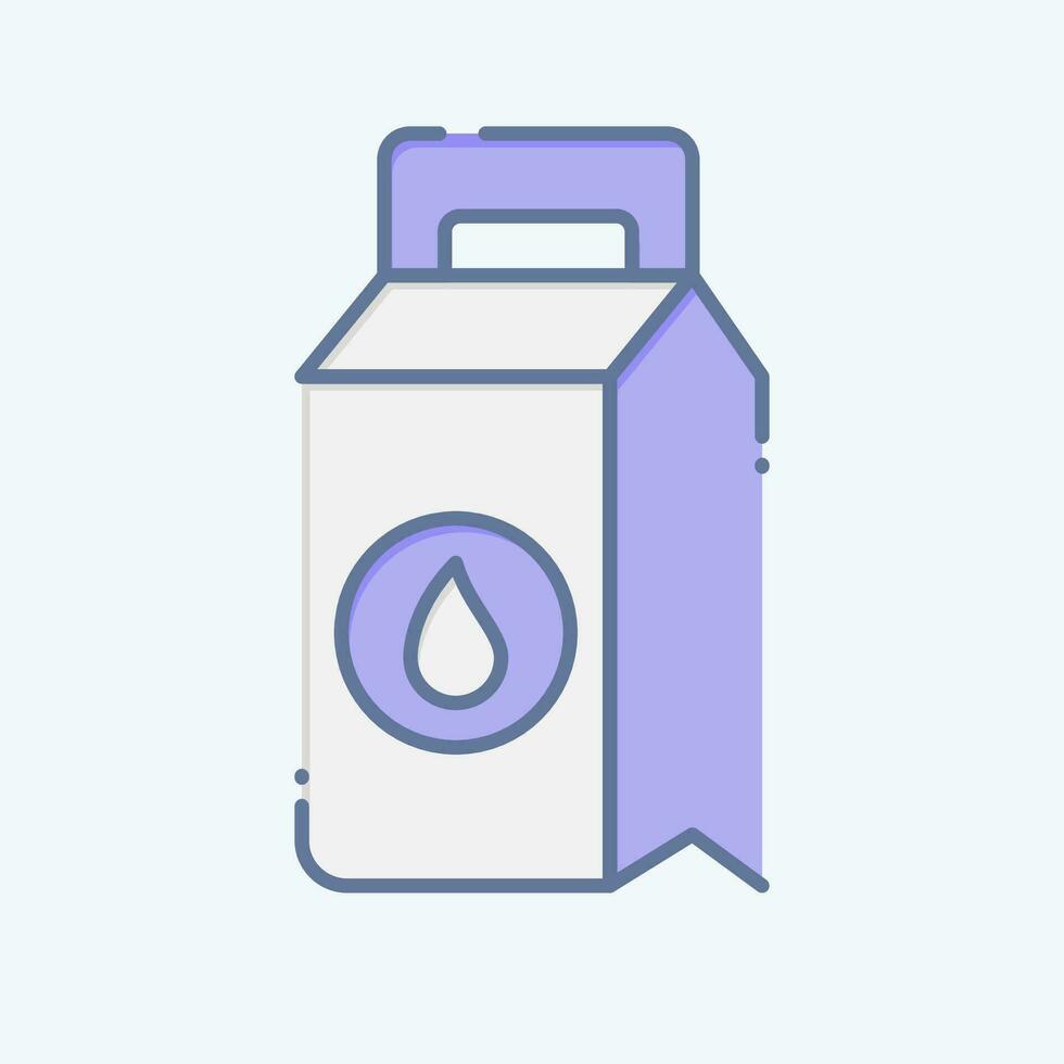 icona lavaggio polvere. relazionato per lavanderia simbolo. scarabocchio stile. semplice design modificabile. semplice illustrazione vettore