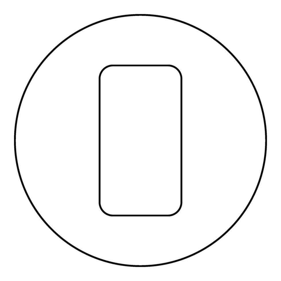 Borsa di cemento carta sacco pacchetto componente polvere icona nel cerchio il giro nero colore vettore illustrazione Immagine schema contorno linea magro stile