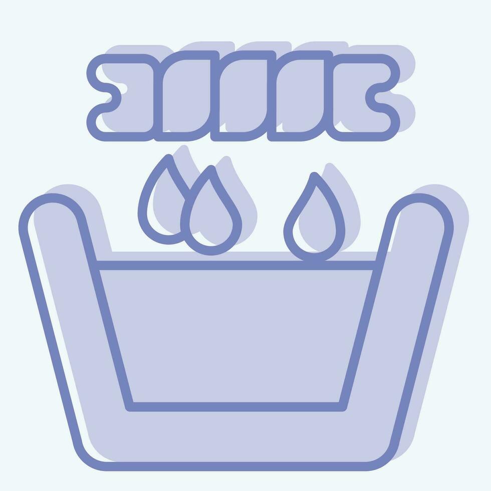 icona rotazione Abiti. relazionato per lavanderia simbolo. Due tono stile. semplice design modificabile. semplice illustrazione vettore