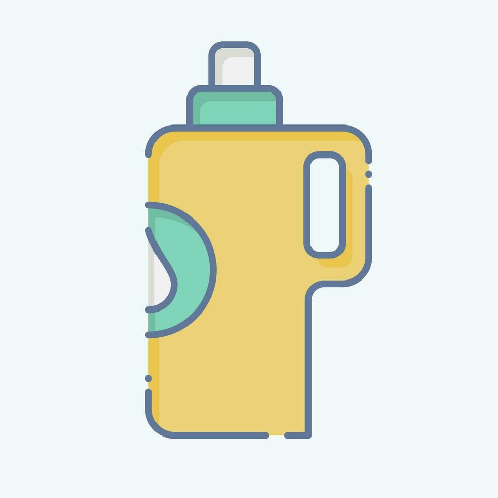 icona detergente. relazionato per lavanderia simbolo. scarabocchio stile. semplice design modificabile. semplice illustrazione vettore