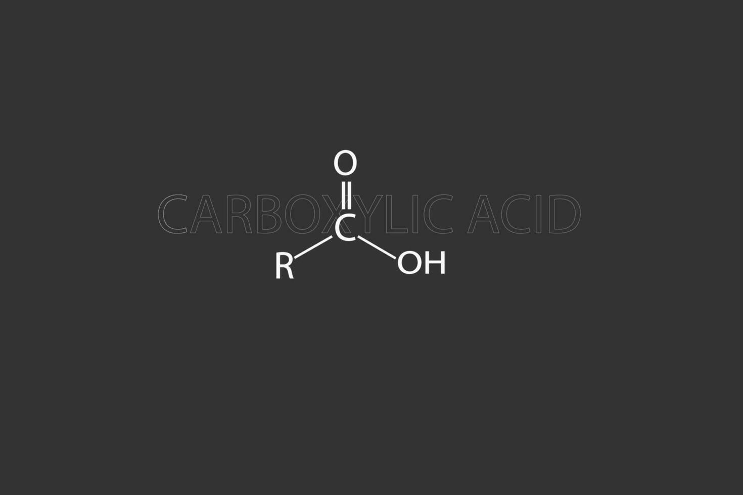 carbossilico acido molecolare scheletrico chimico formula vettore