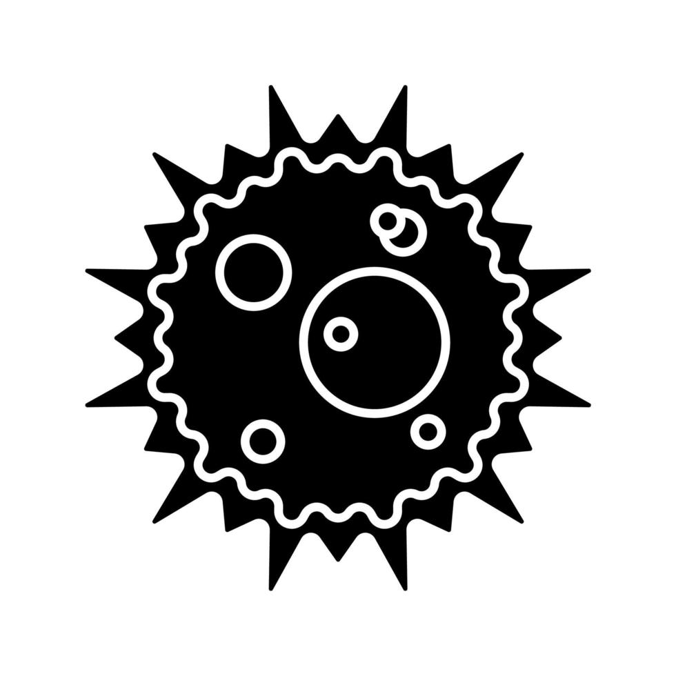 icona del glifo con infezione da virus vettore