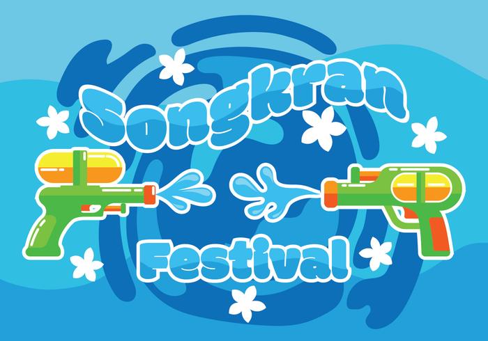 Illustrazione del Festival di Songkran vettore