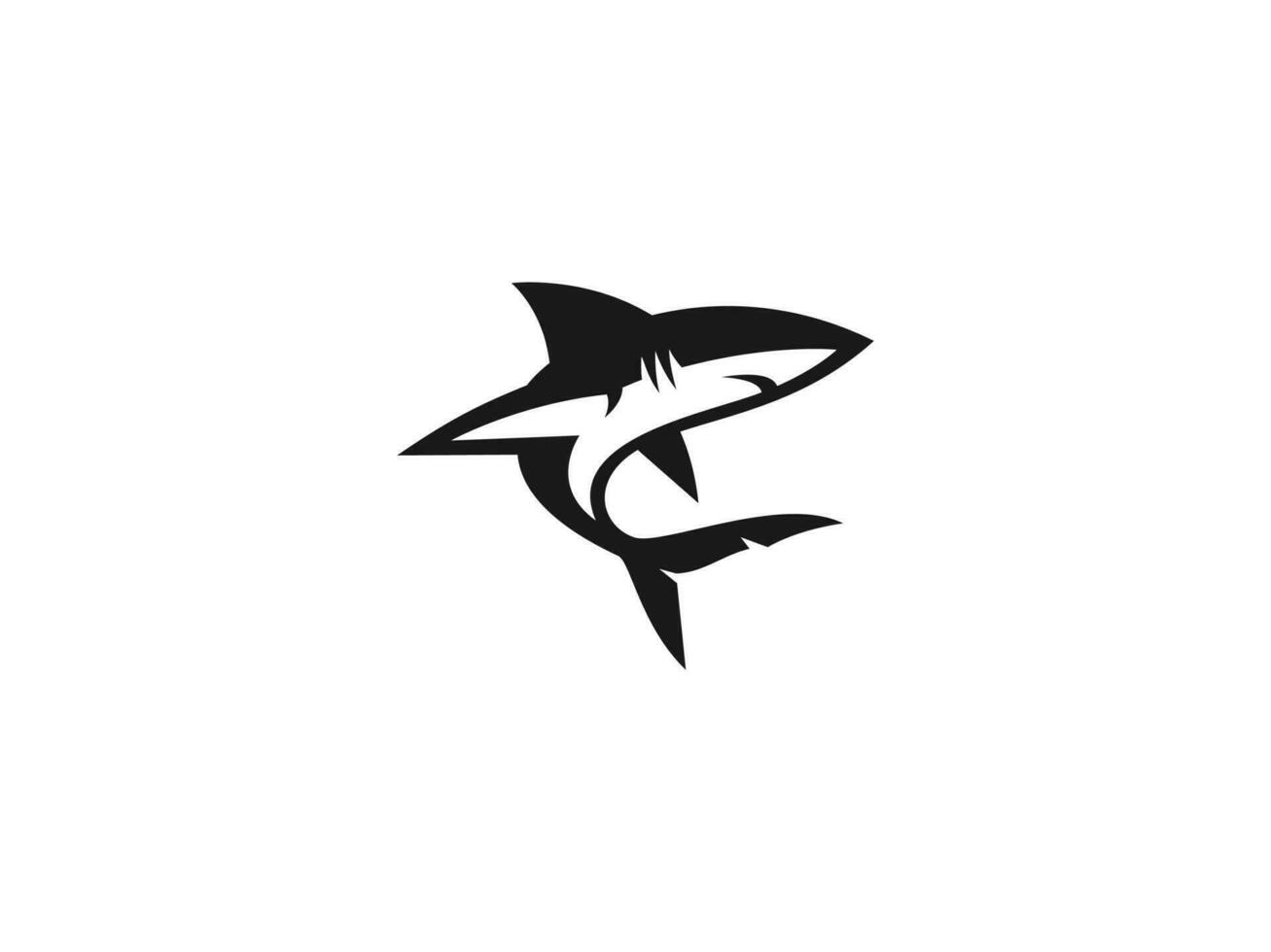 squalo logo vettore icona illustrazione, logo modello