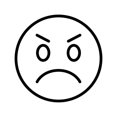 Icona di vettore Emoji arrabbiato