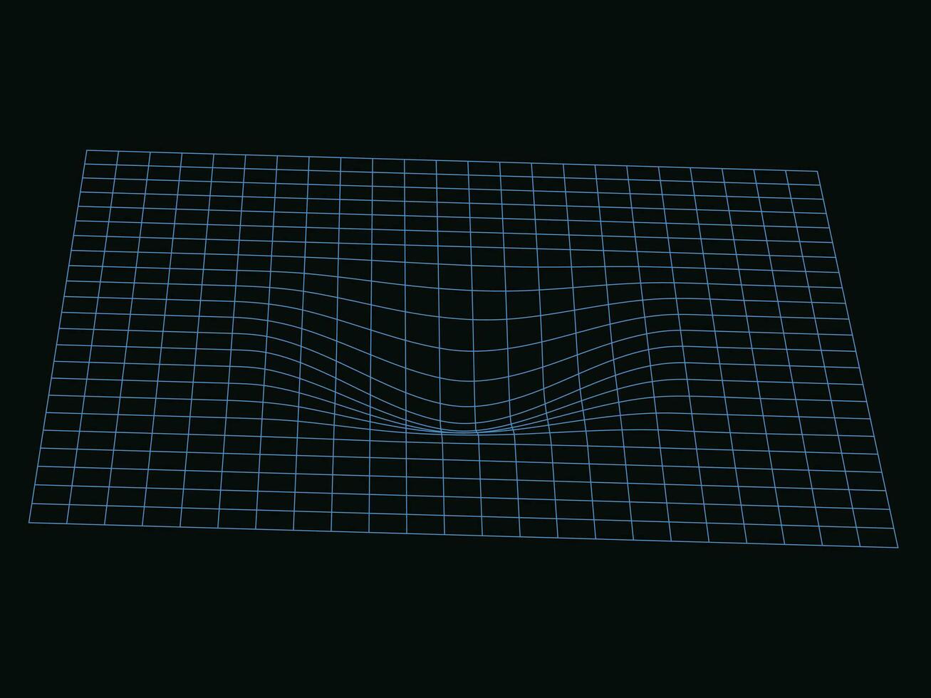 blu wireframe prospettiva griglia. digitale spazio. maglia vettore