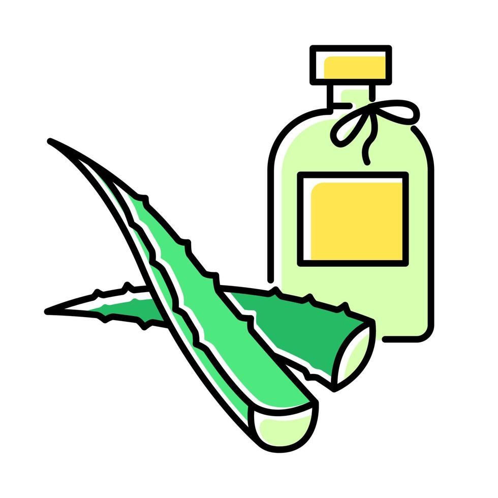 icona di colore verde lozione naturale vettore