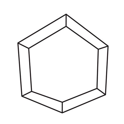 Diamante geometrico a inchiostro nero con posto per il testo. Modello di disegno moderno di vettore per invito a nozze o compleanno, brochure, poster o biglietto da visita