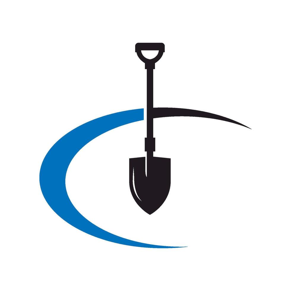pala icona logo design vettore