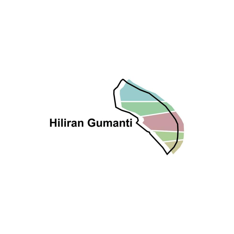 carta geografica città di hiliran gommanti moderno schema, alto dettagliato vettore illustrazione design modello, adatto per il tuo azienda