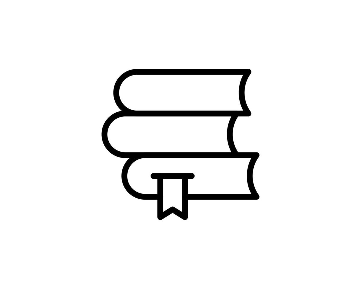 icona della linea del libro, segno di vettore del profilo, pittogramma di stile lineare isolato su bianco. simbolo, illustrazione del logo. tratto modificabile. pixel perfetto