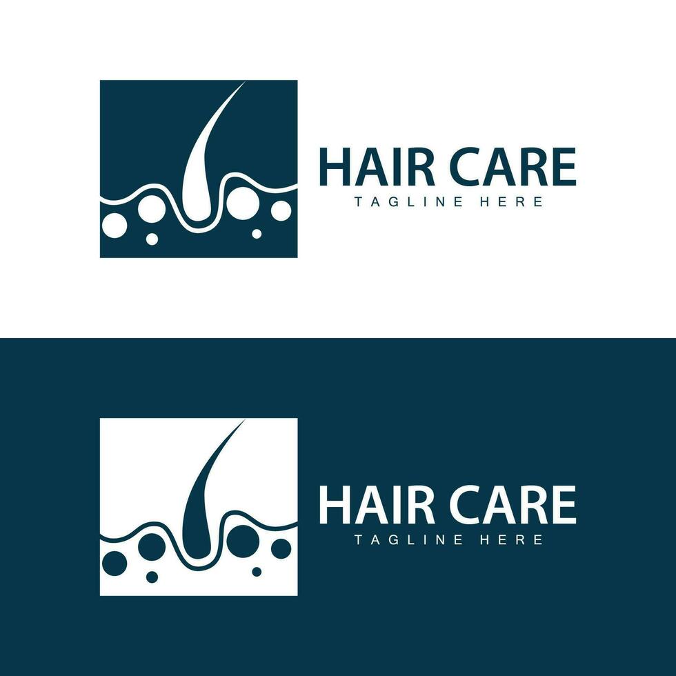 capelli cura logo design semplice capelli pelle cura silhouette illustrazione vettore modello