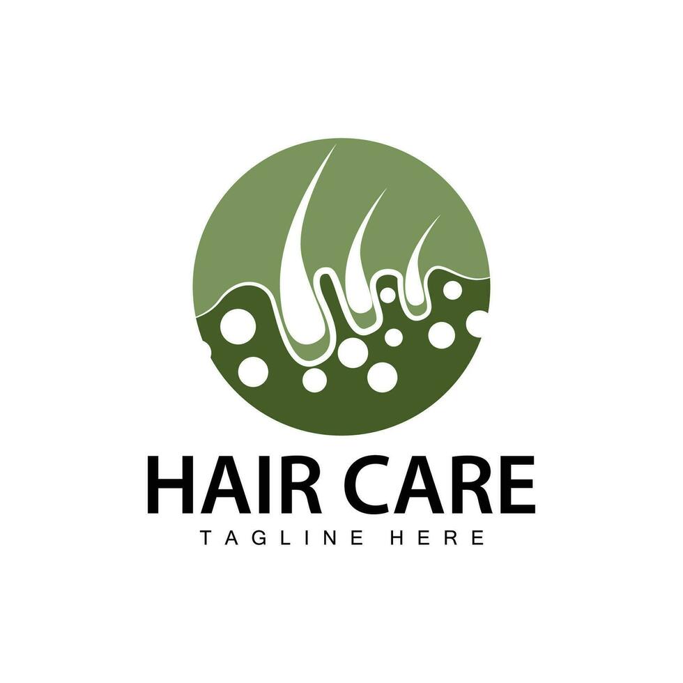 capelli cura logo design semplice capelli pelle cura silhouette illustrazione vettore modello