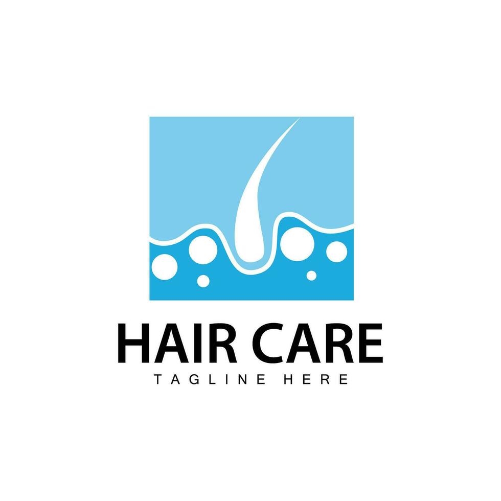 capelli cura logo design semplice capelli pelle cura silhouette illustrazione vettore modello