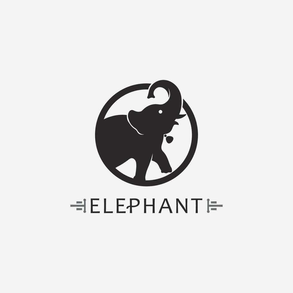 modello di progettazione dell'illustratore di vettore del logo dell'elefante