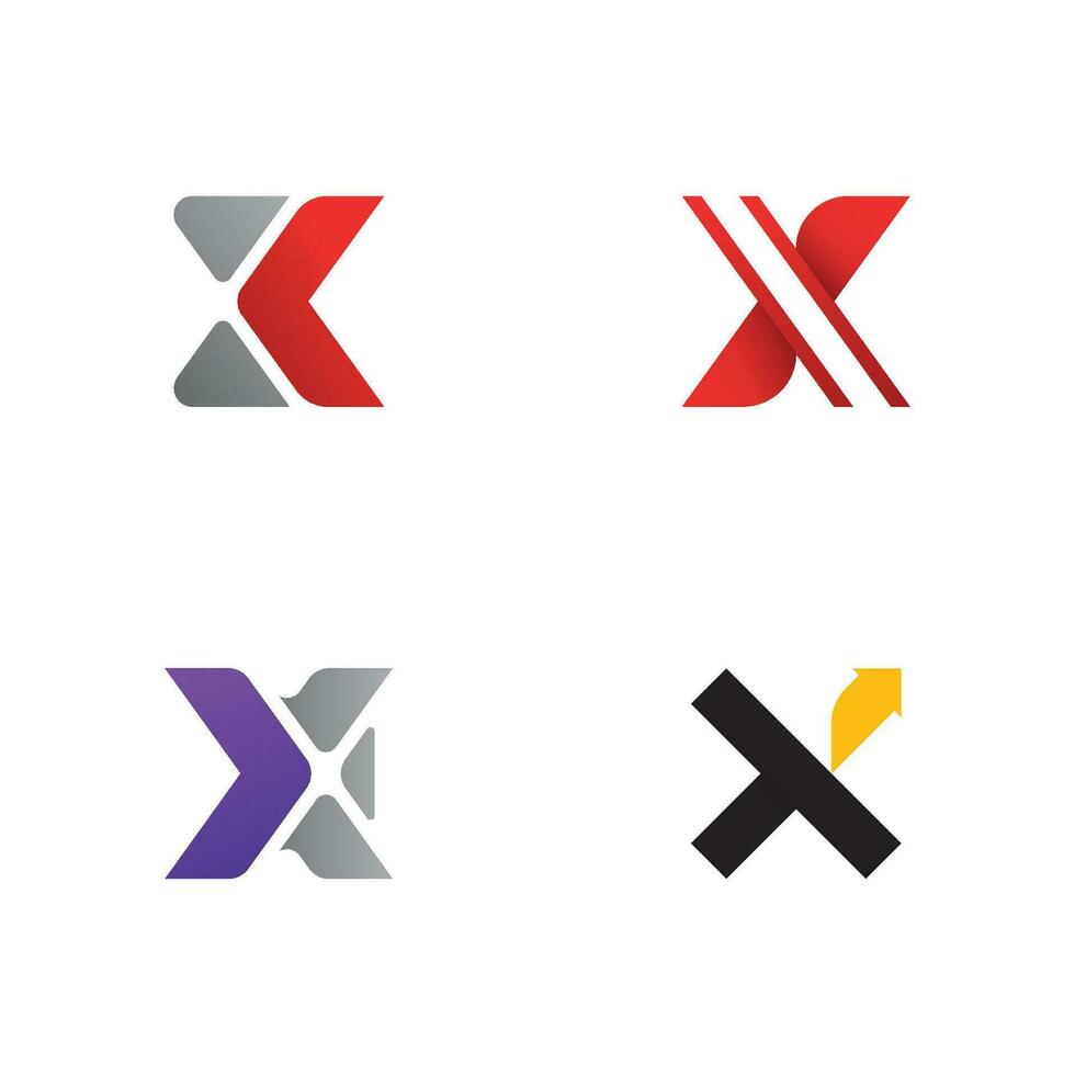 x lettera logo modello disegno vettoriale