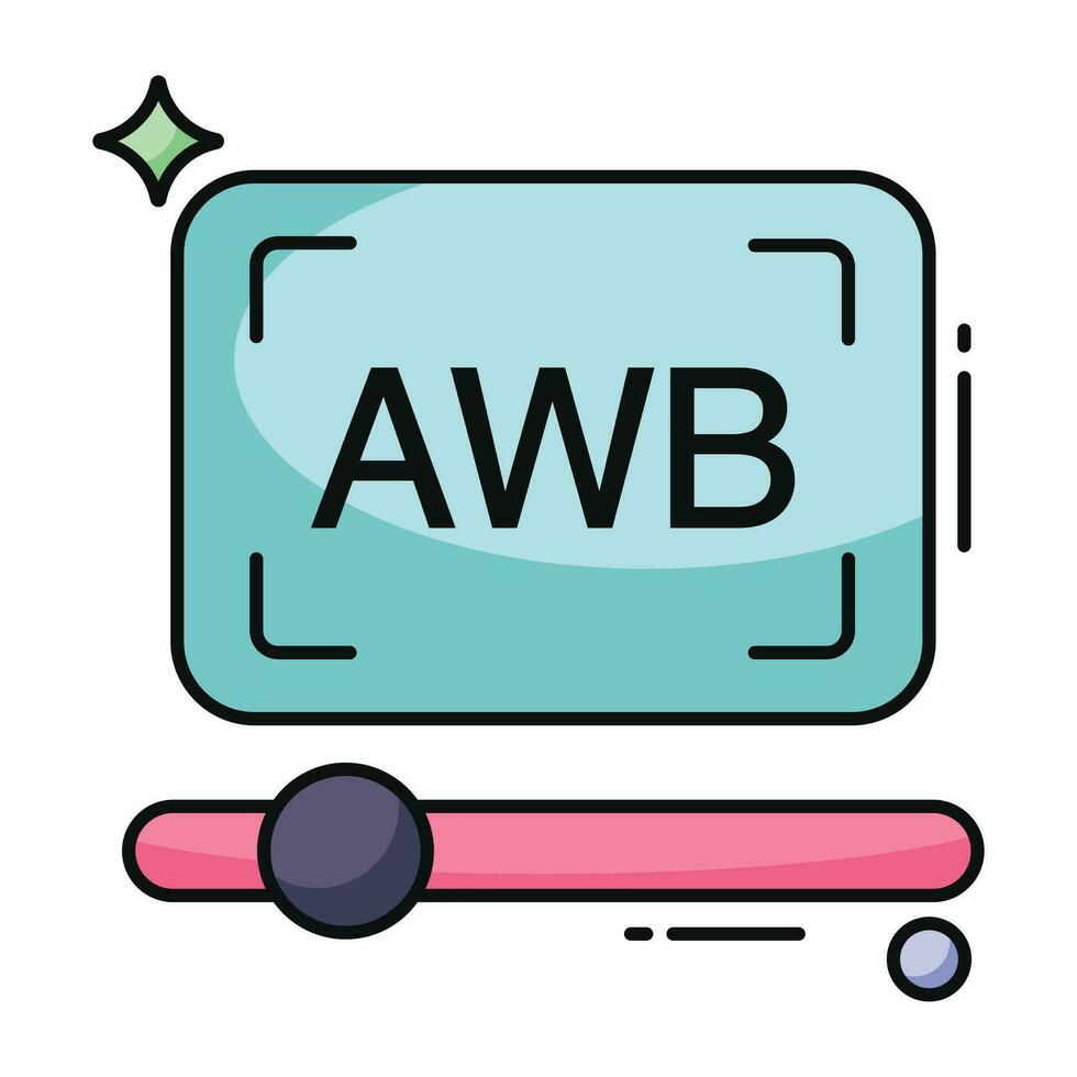 di moda design icona di awb isolato su bianca sfondo vettore