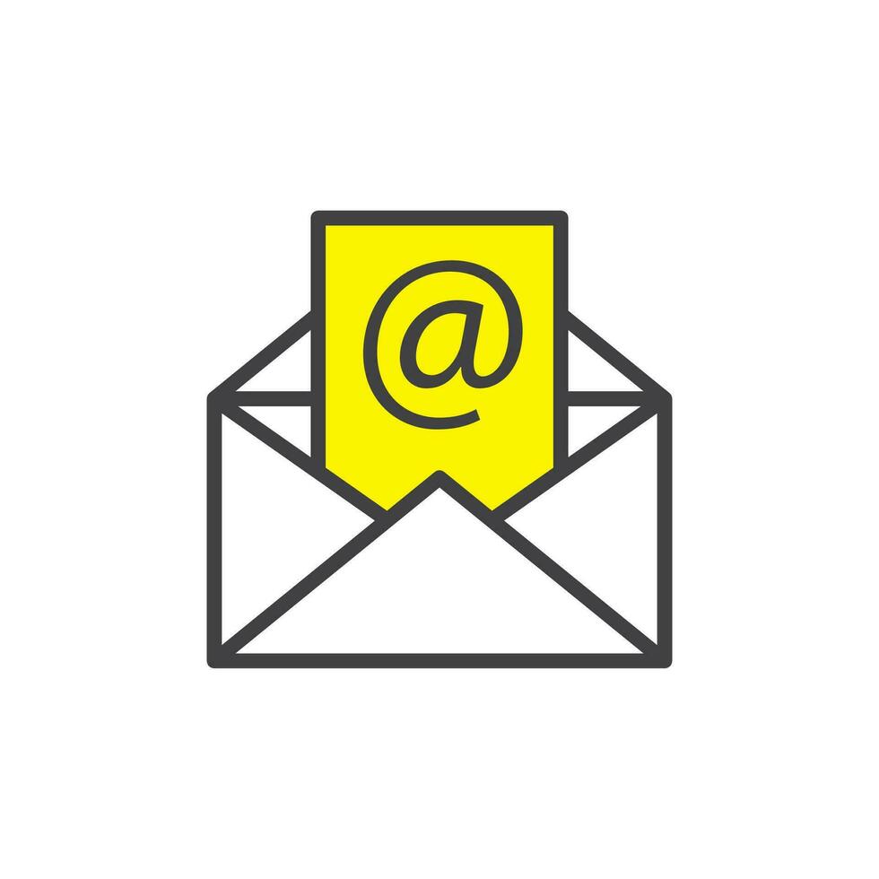 e-mail icona. cartello per mobile concetto e ragnatela design. schema vettore icona. simbolo, logo illustrazione. vettore grafica.