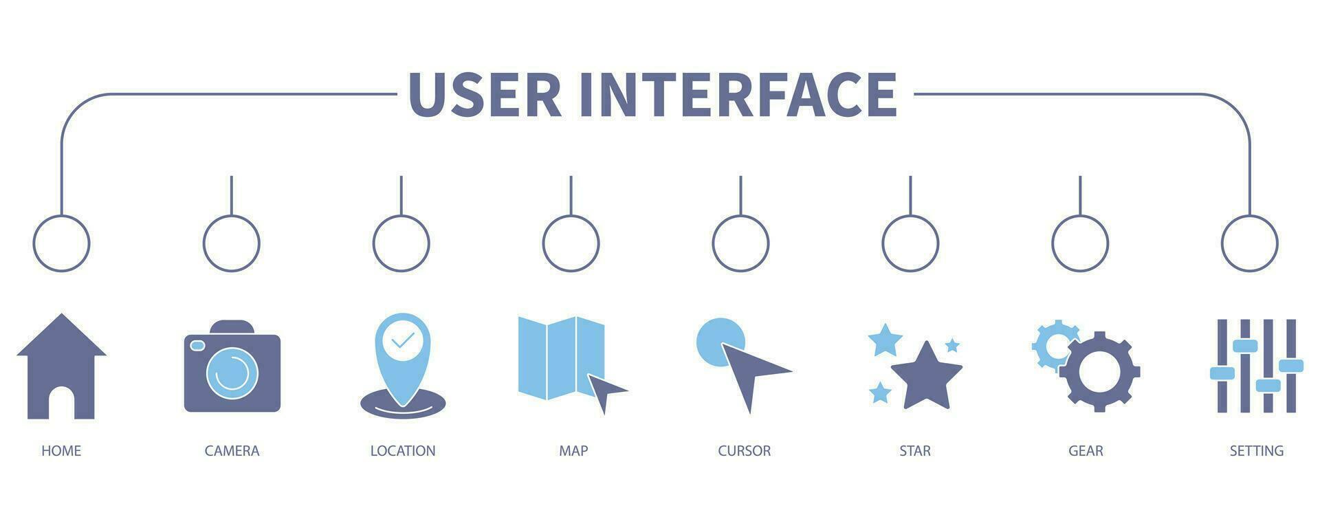 utente interfaccia bandiera ragnatela icona vettore illustrazione concetto