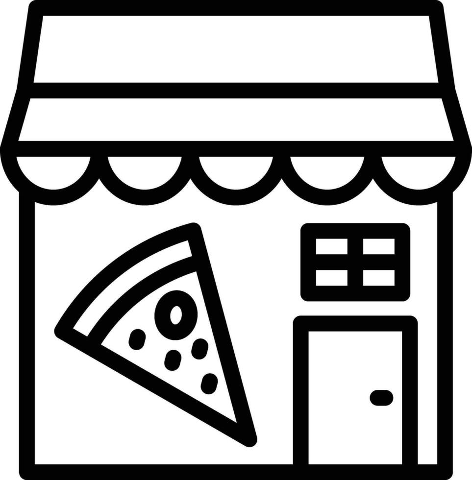 Pizza negozio vettore icona