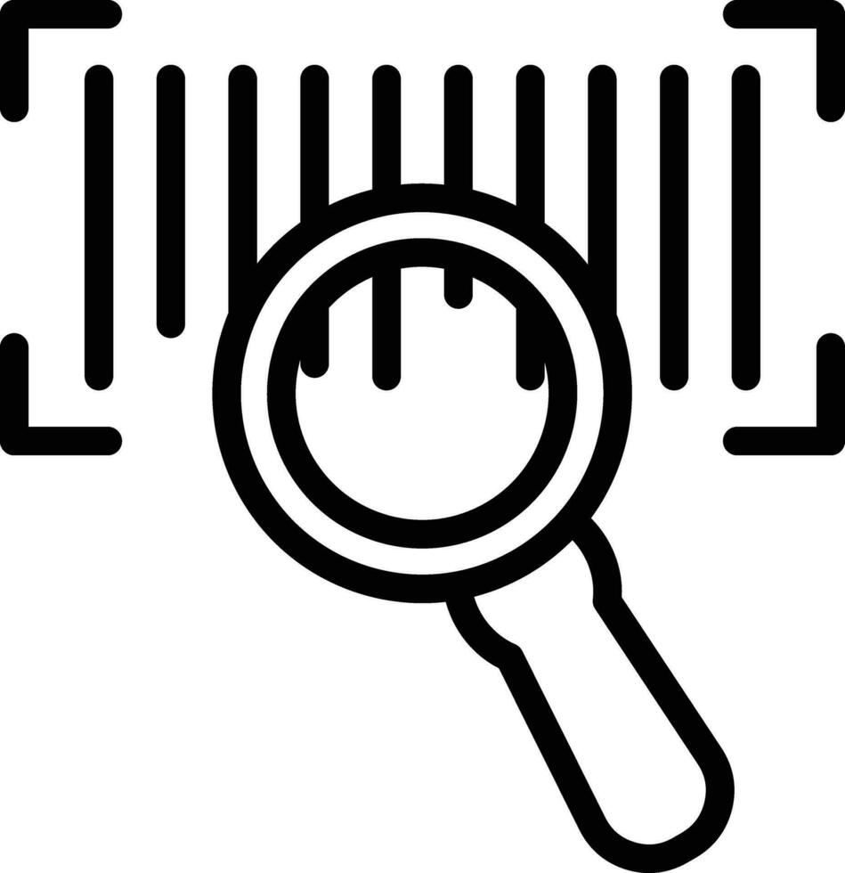 codice a barre ricerca vettore icona