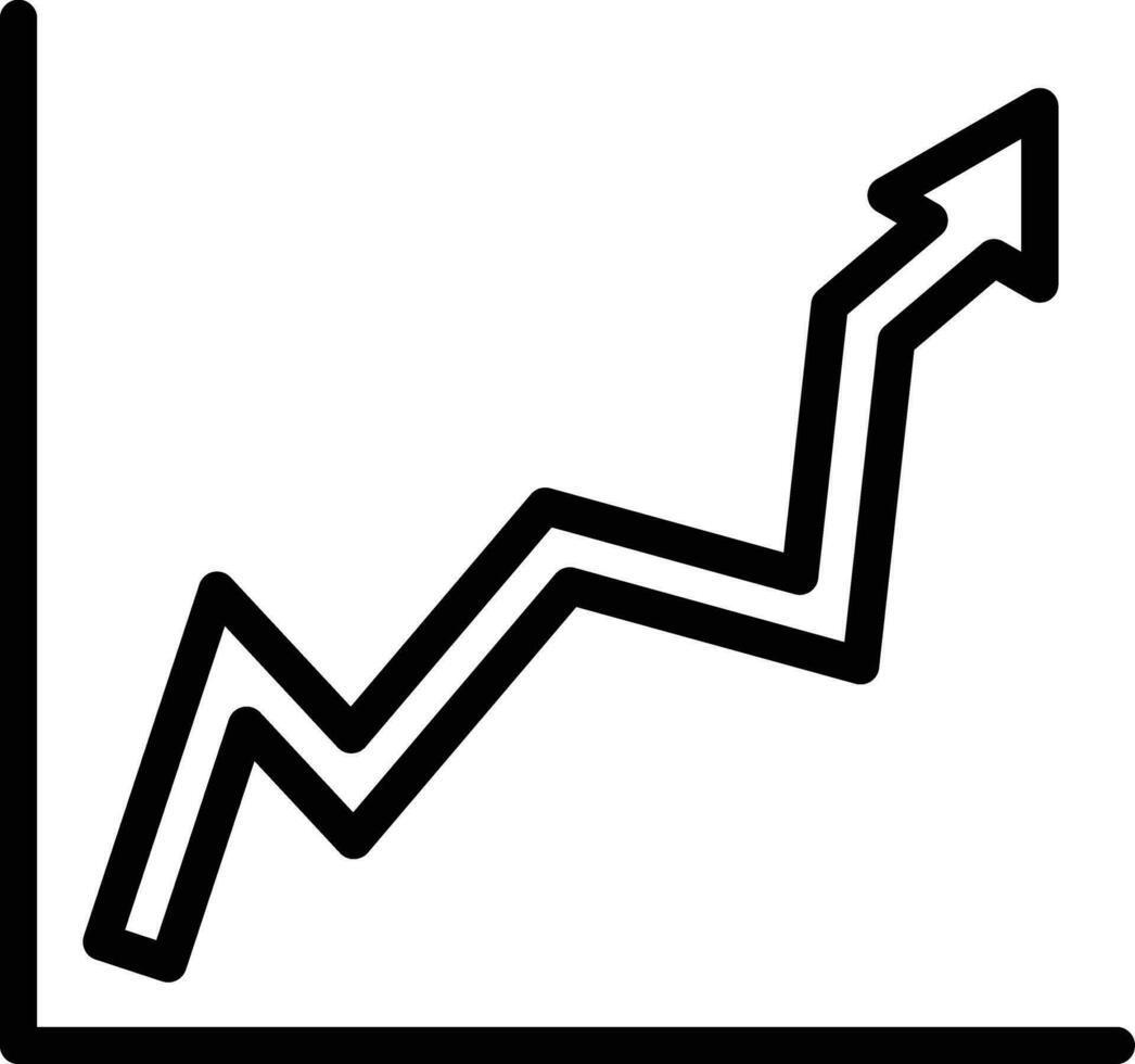 verso l'alto tendenza nel grafico vettore icona