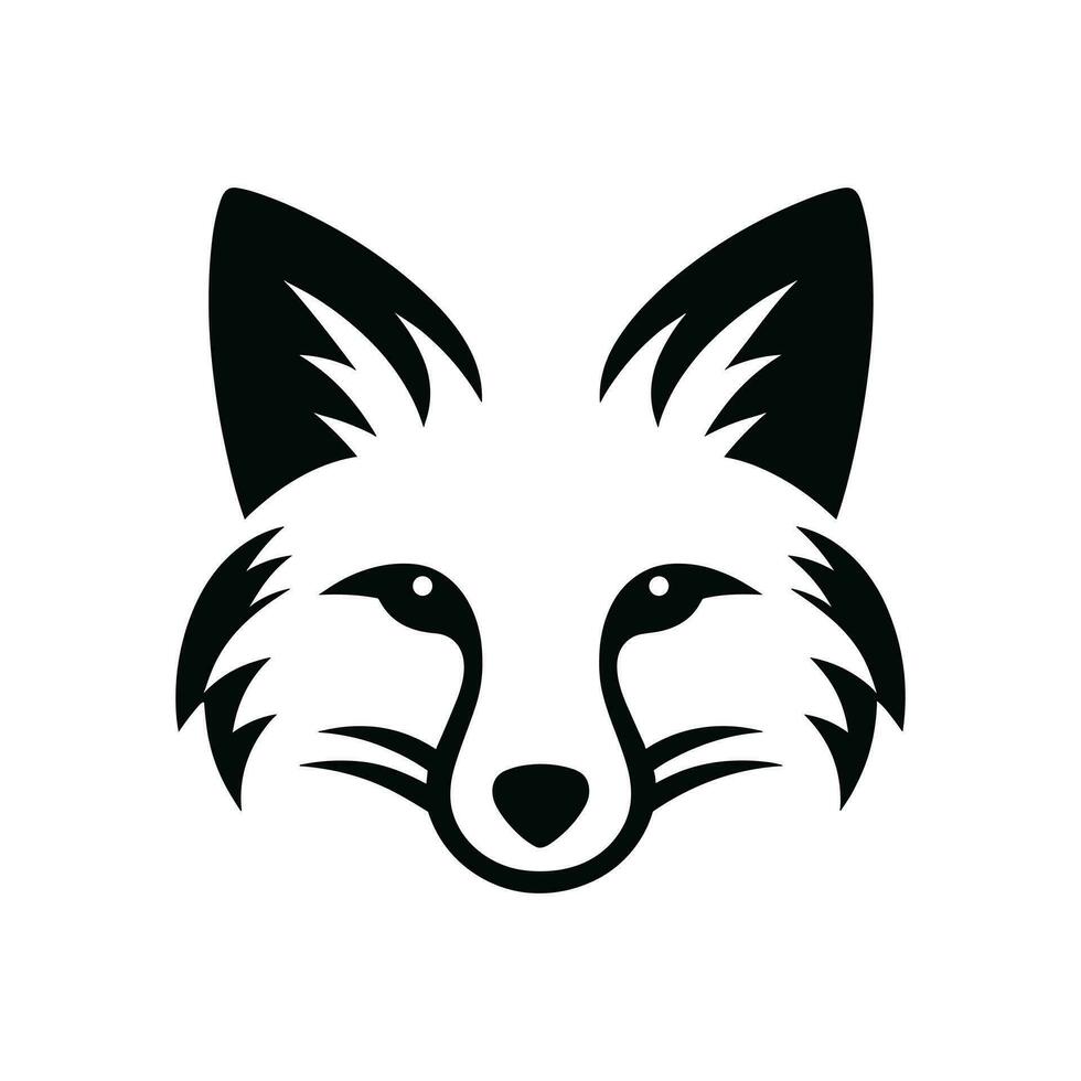 vettore illustrazione selvaggio Volpe silhouette logo icona simbolo portafortuna