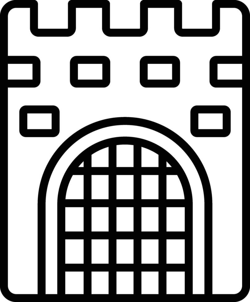 castello cancello vettore icona