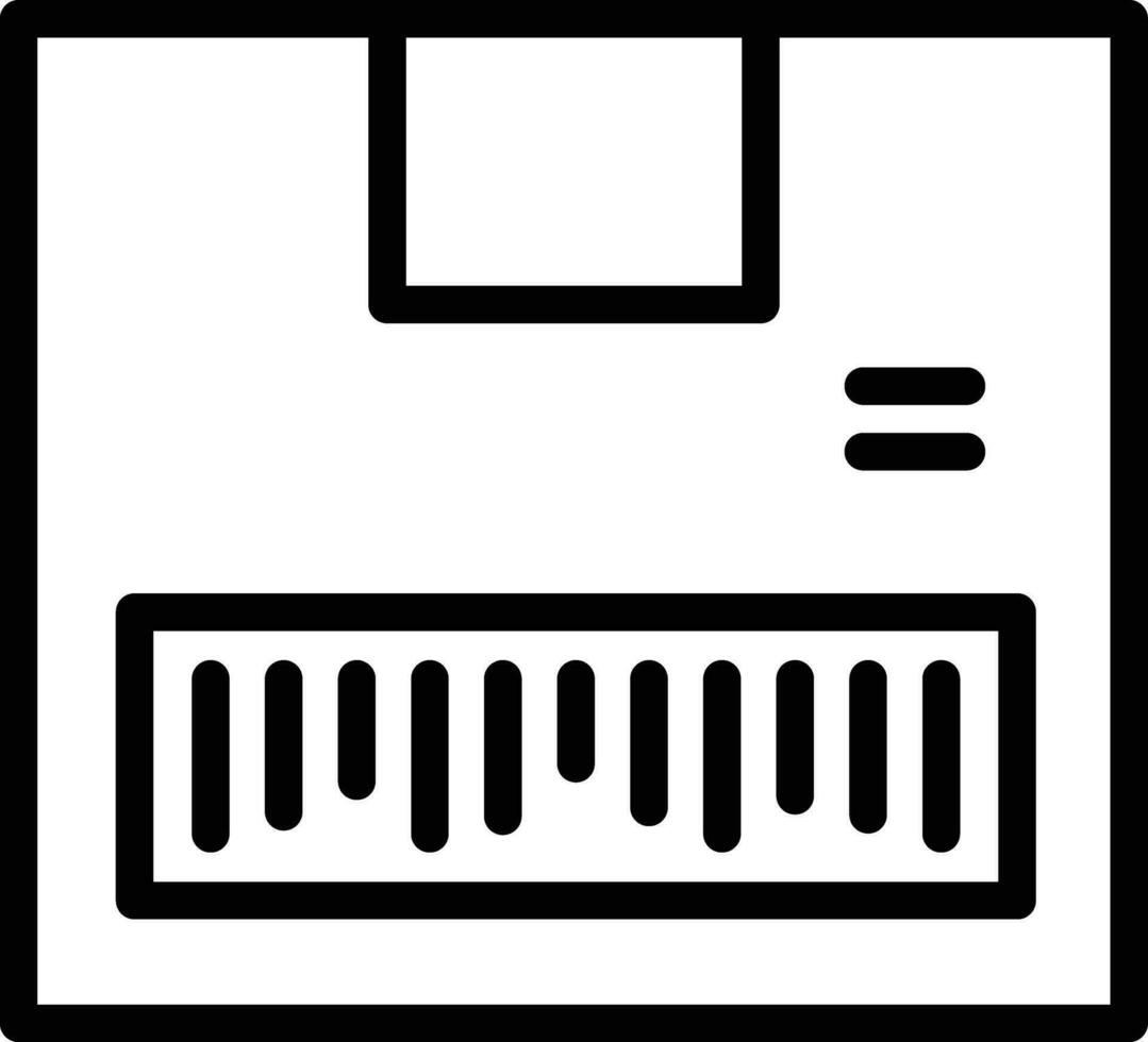 pacchetto codice a barre vettore icona