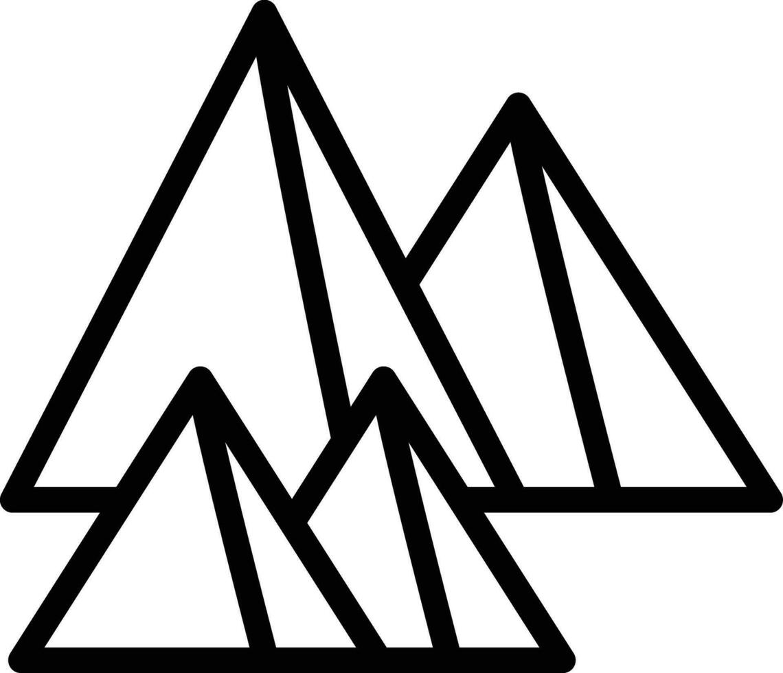 piramide paesaggio vettore icona