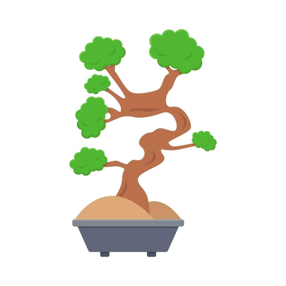 Bonsai albero nel pentola illustrazione vettore