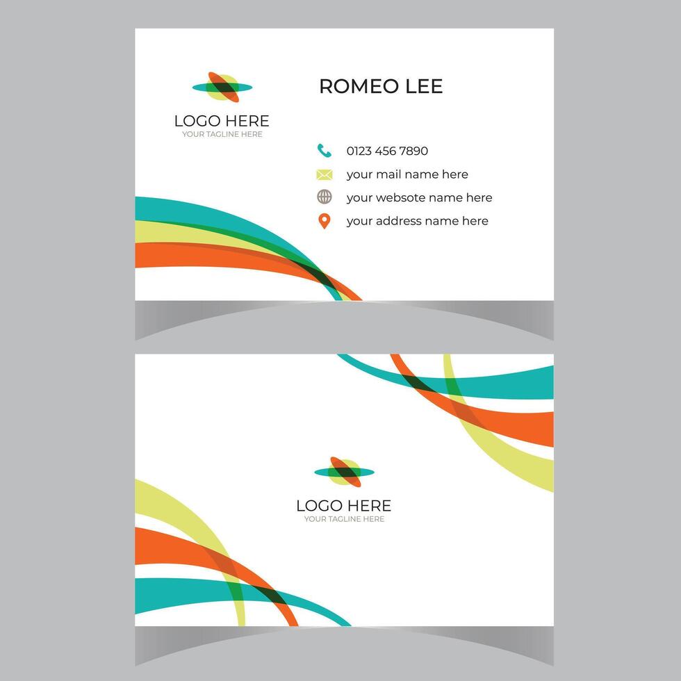 moderno presentazione carta con azienda logo. vettore attività commerciale carta modello. visitare carta per attività commerciale e personale uso. vettore illustrazione design