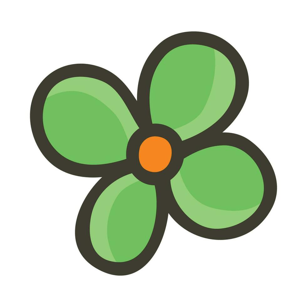 vettore verde fiore illustrazione mano disegnato design