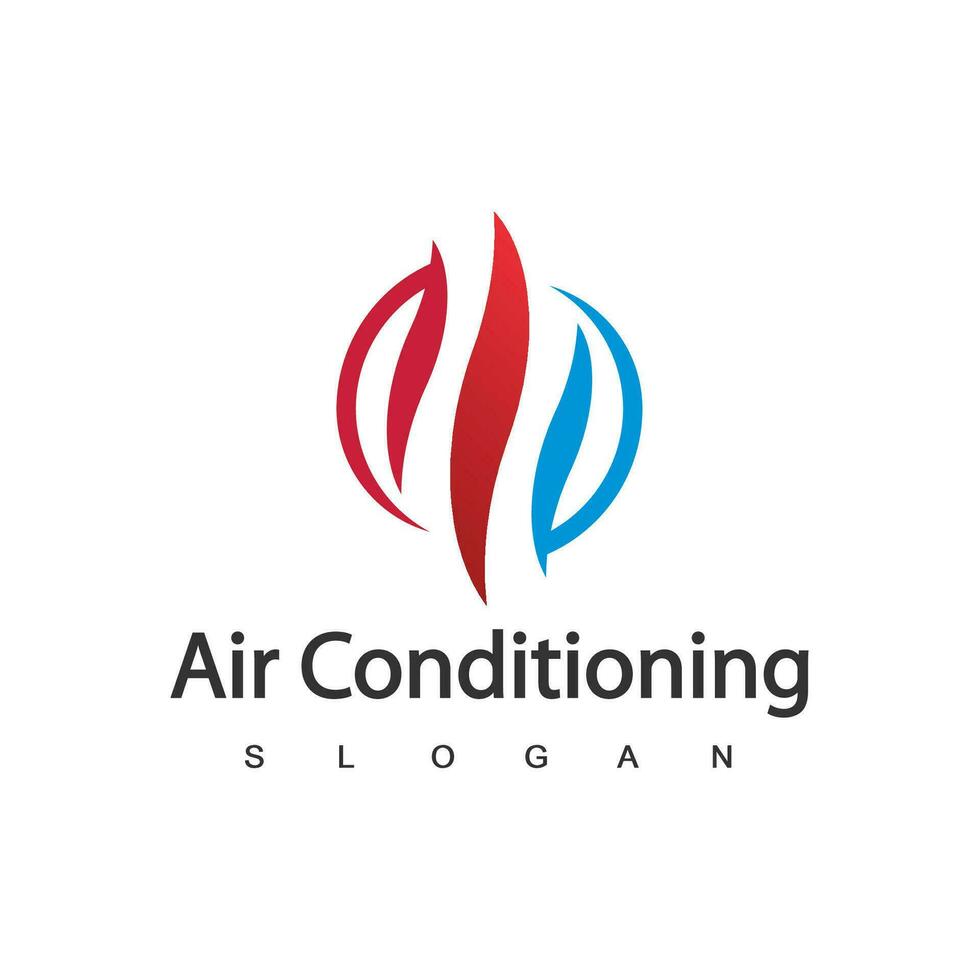 logo dell'aria condizionata, concetto di logo hvac vettore