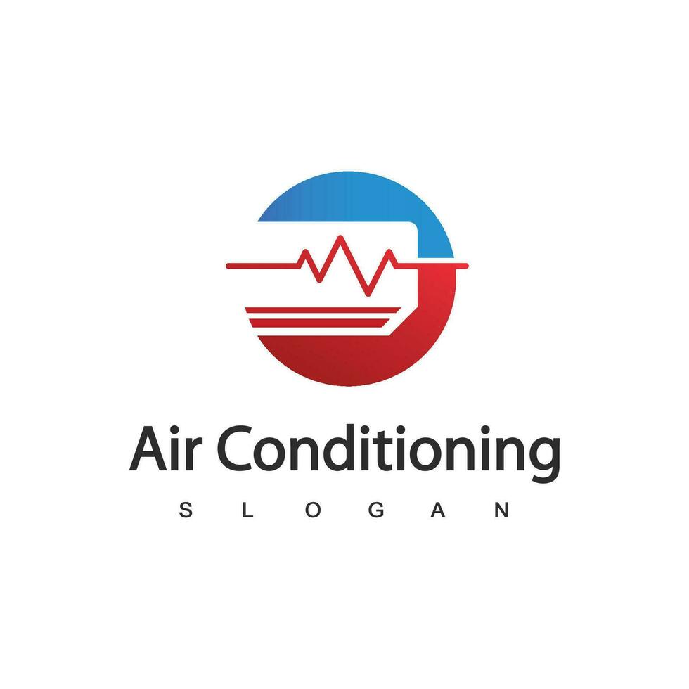 logo dell'aria condizionata, concetto di logo hvac vettore