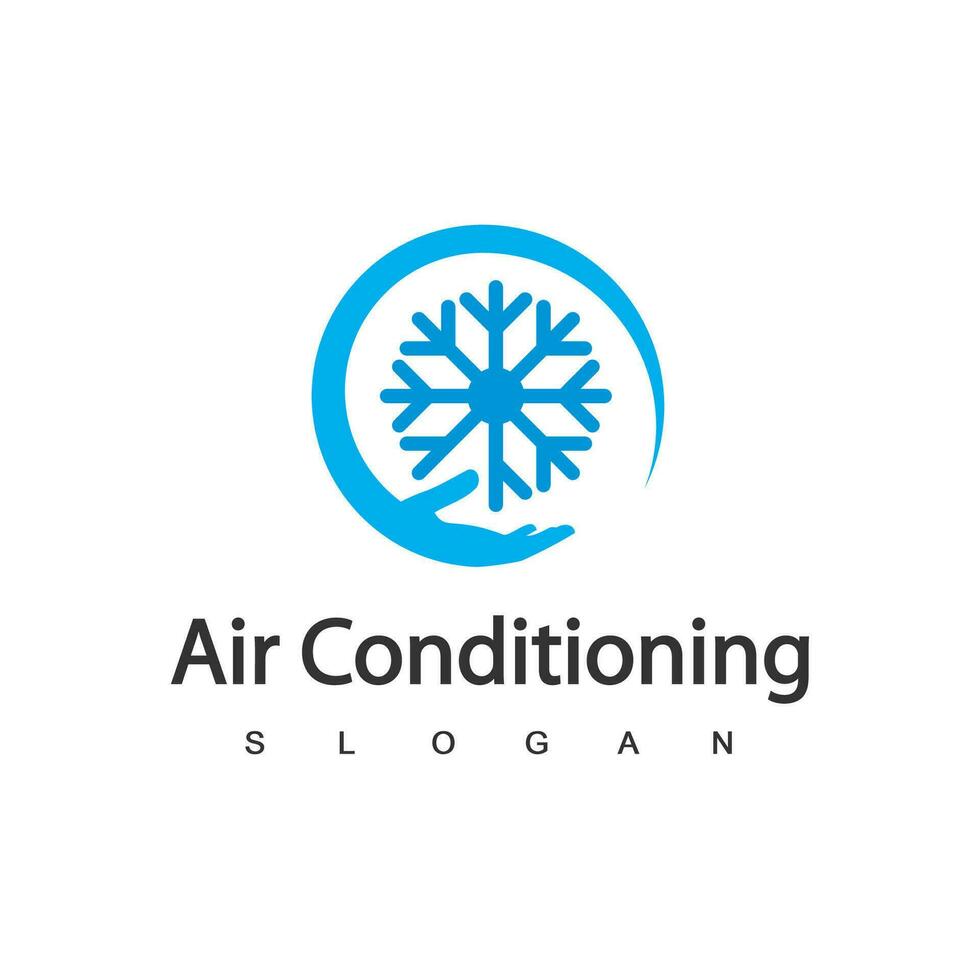 logo dell'aria condizionata, concetto di logo hvac vettore