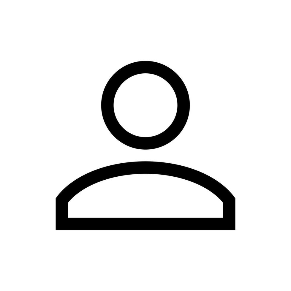avatar account icona vettore nel linea stile